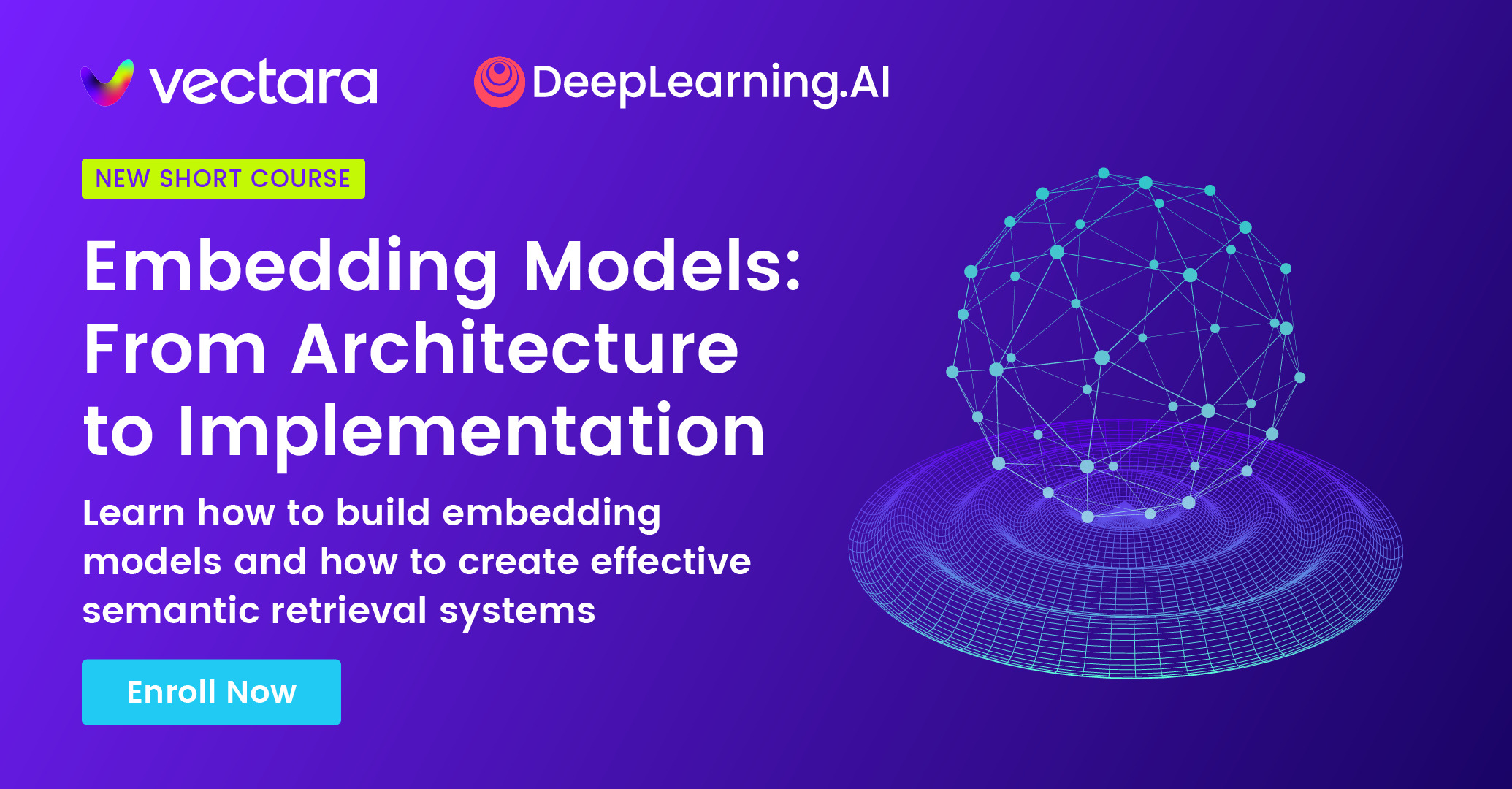 DeepLearningAI & Vectara Course Banner